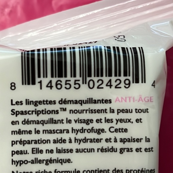 Spa scriptions ANTI AGING makeup cleansing wipes  30 wipes NEW sealed - Picture 4 of 6